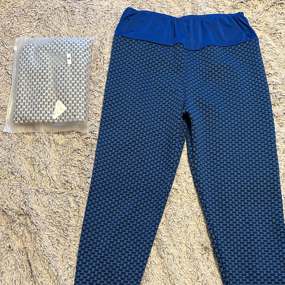 Blue and Grey Leggings